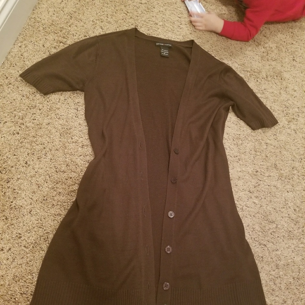 Short sleeve cardigan small